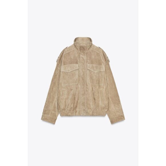 ZARA SUEDE LEATHER JACKET - Picture 9 of 11